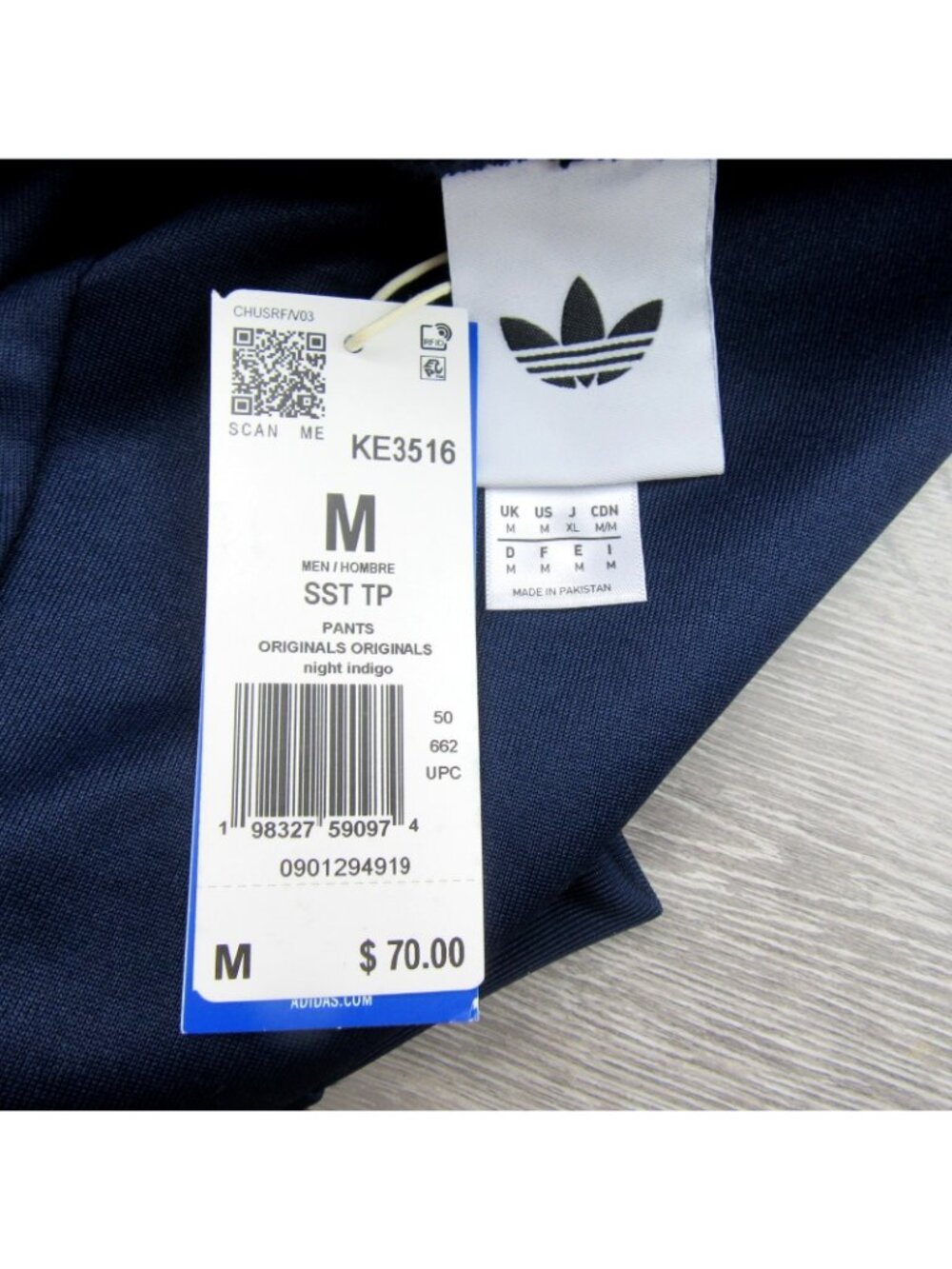 Adidas Originals SST Track Pants Men's Size Medium Indigo Blue NEW - Picture 10 of 14
